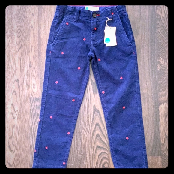 Mini Boden Other - Mini Boden Relaxed Cords- Navy with Red Stars-NWT